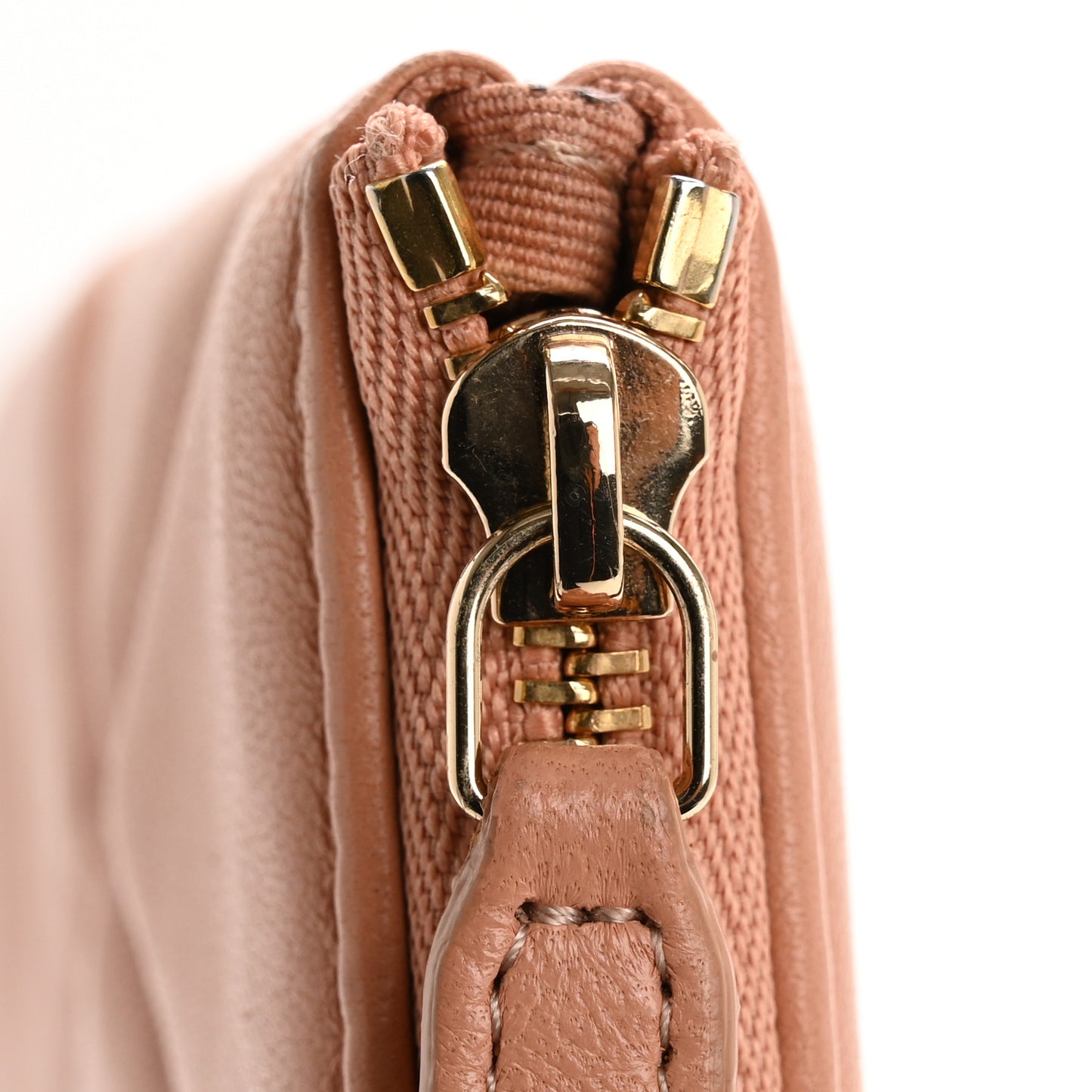 Goatskin Large Chanel 19 Pouch Pink
