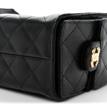 Chanel Caviar Quilted Mini Chanel 25 Handbag Black 10 of 11