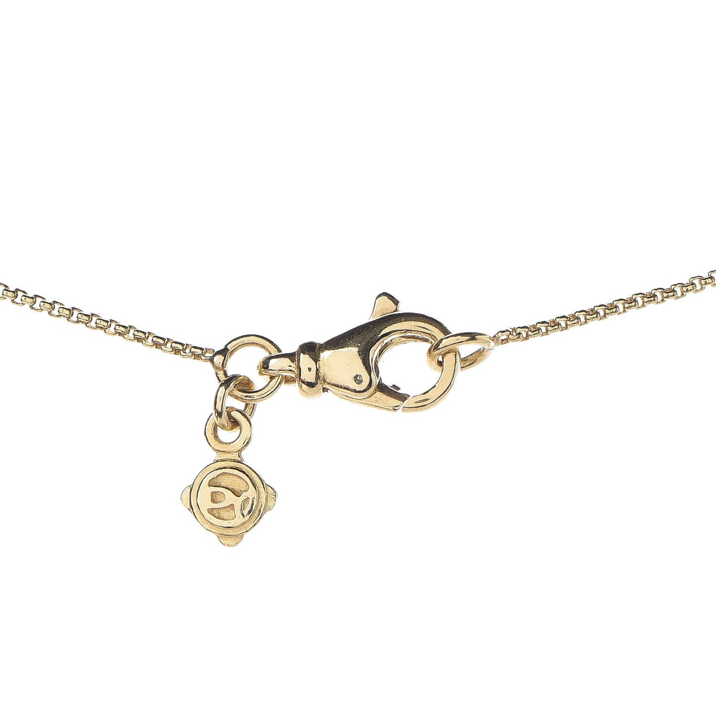 18K Yellow Gold Blue Topaz 11mm Infinity Pendant Necklace
