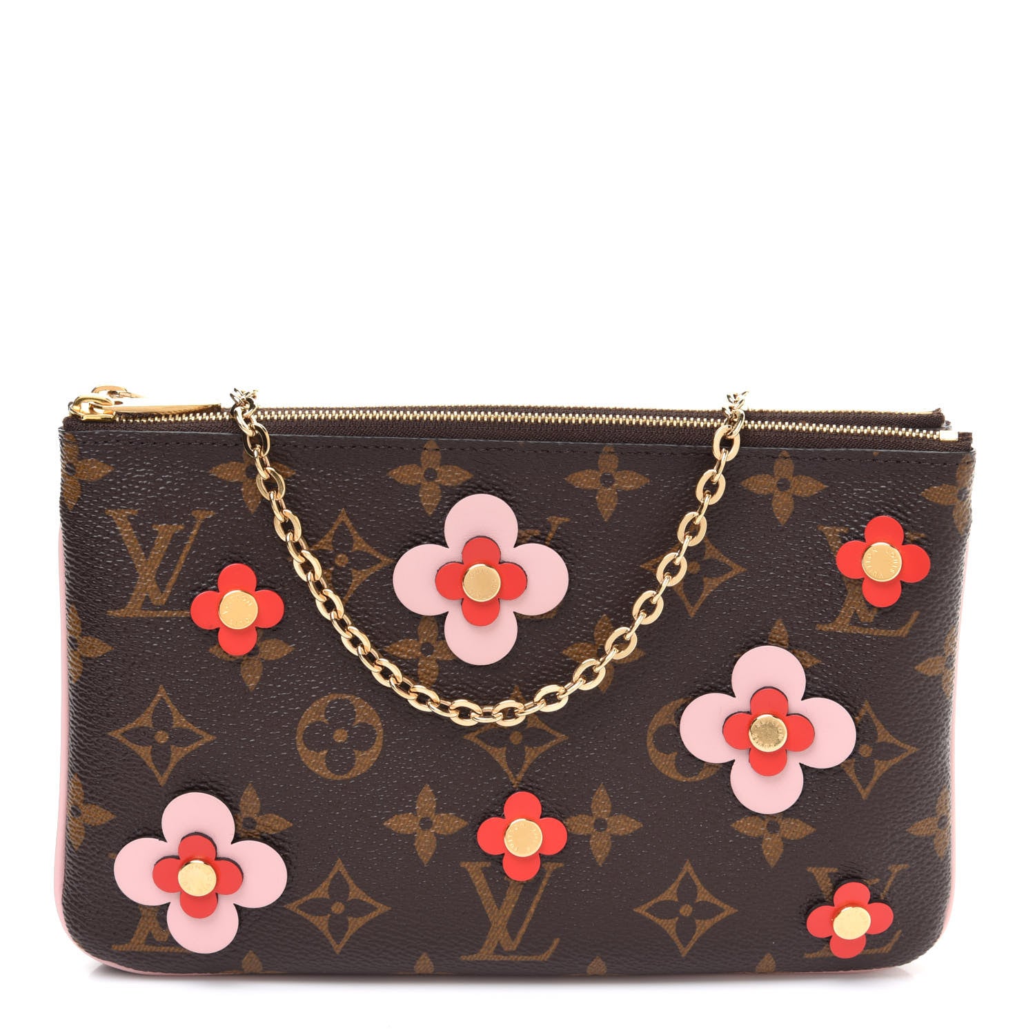 Louis Vuitton Monogram Blooming Flowers Double Zip Pochette 1 of 11
