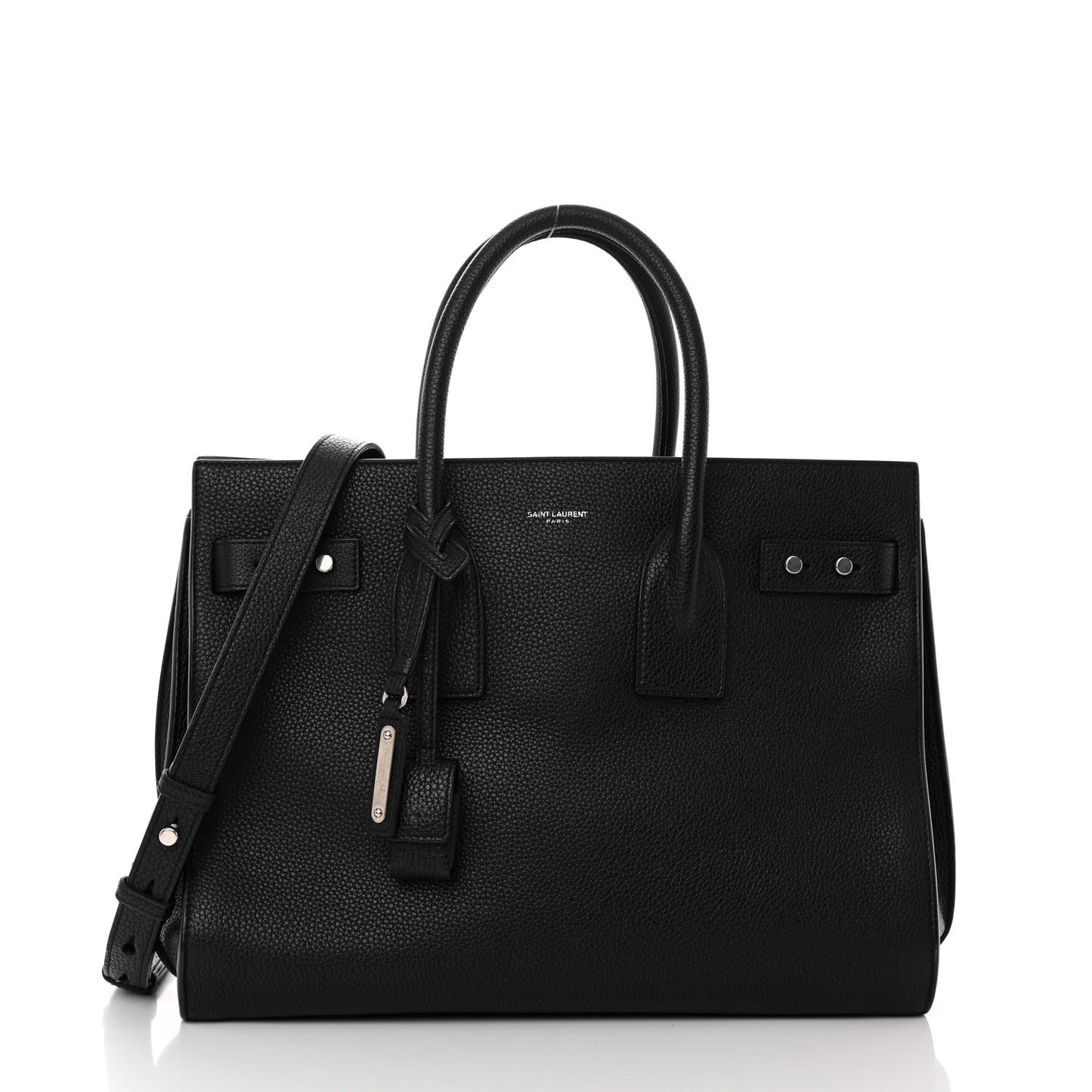 Grained Calfskin Small Supple Sac De Jour Black