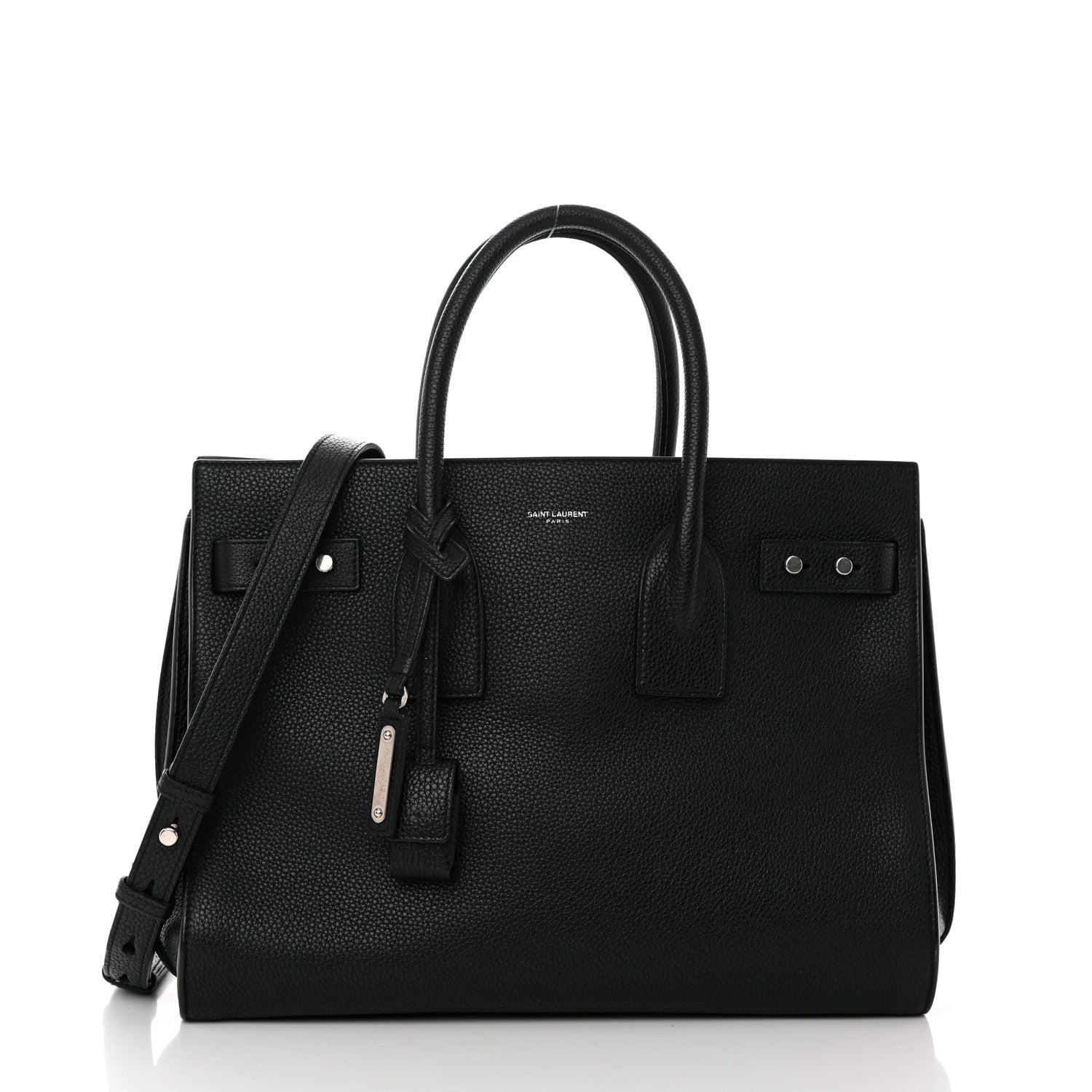 Saint Laurent Grained Calfskin Small Supple Sac De Jour Black 2 of 16