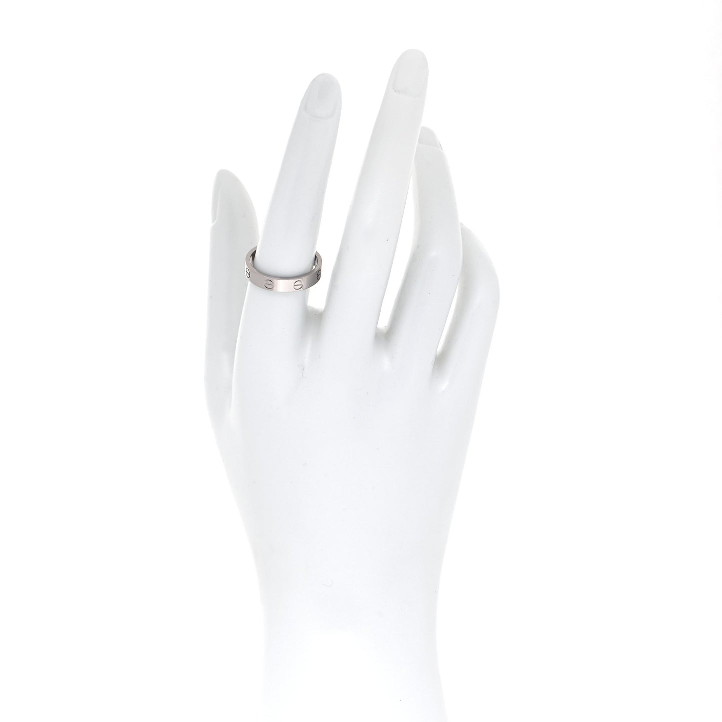 18K White Gold 3.5mm LOVE Wedding Band Ring 57 8
