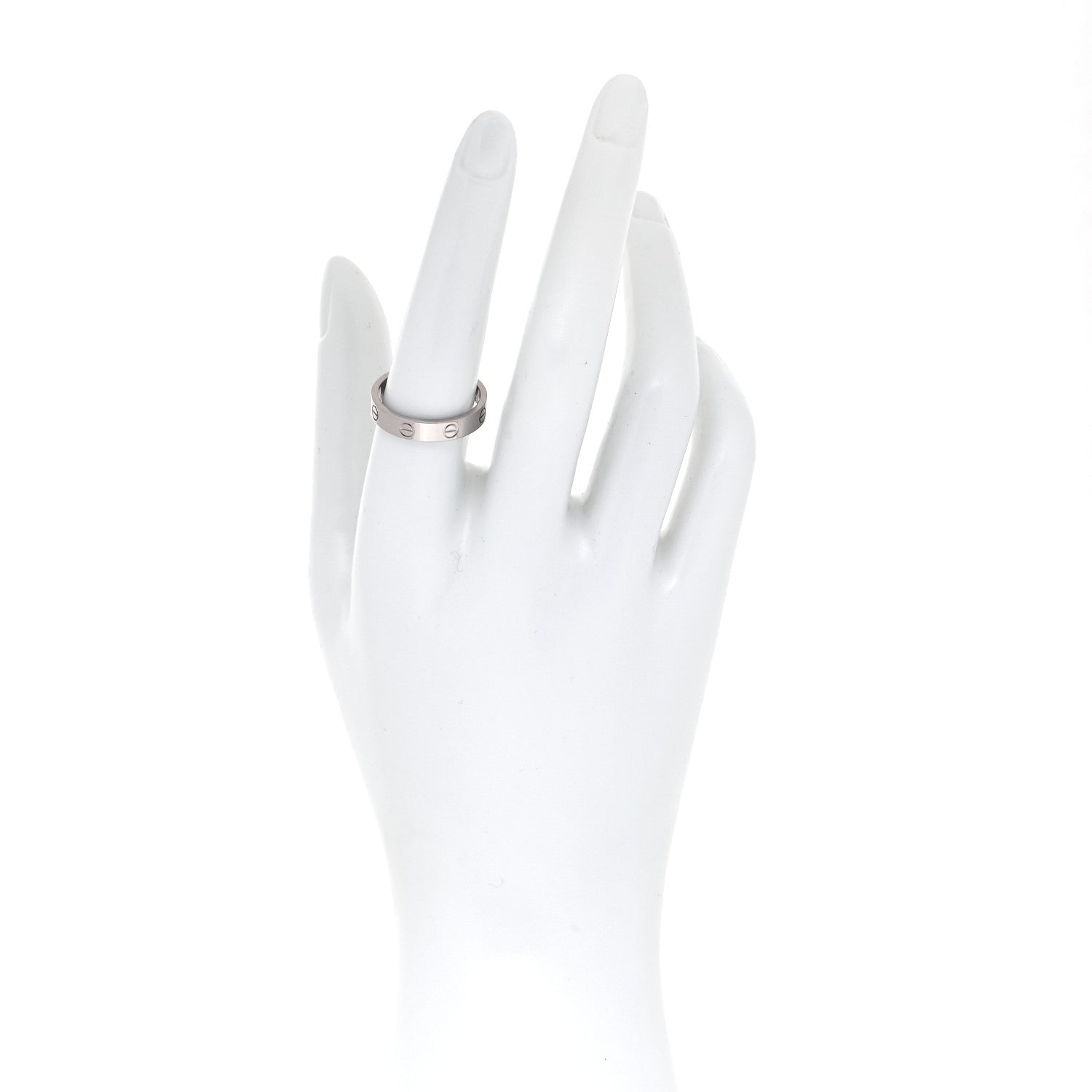 Cartier 18K White Gold 3.5mm LOVE Wedding Band Ring 57 8 3 of 8