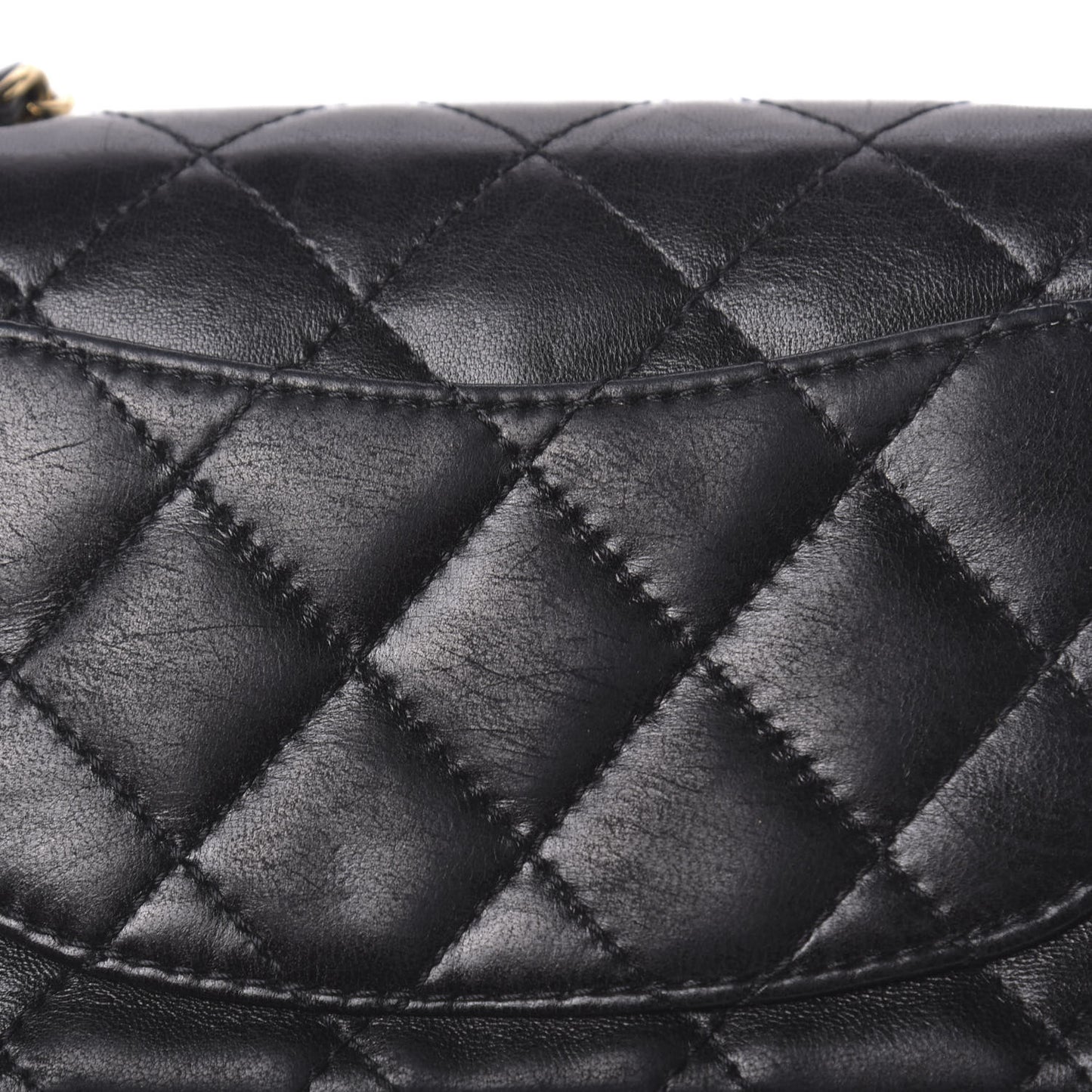 Lambskin Quilted Mini Flap Black