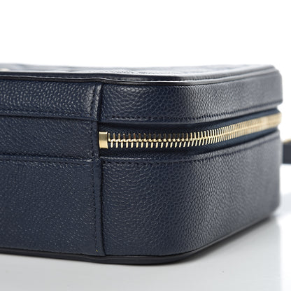 Chanel Caviar Quilted Medium CC Filigree Vanity Case Navy 9 of 10