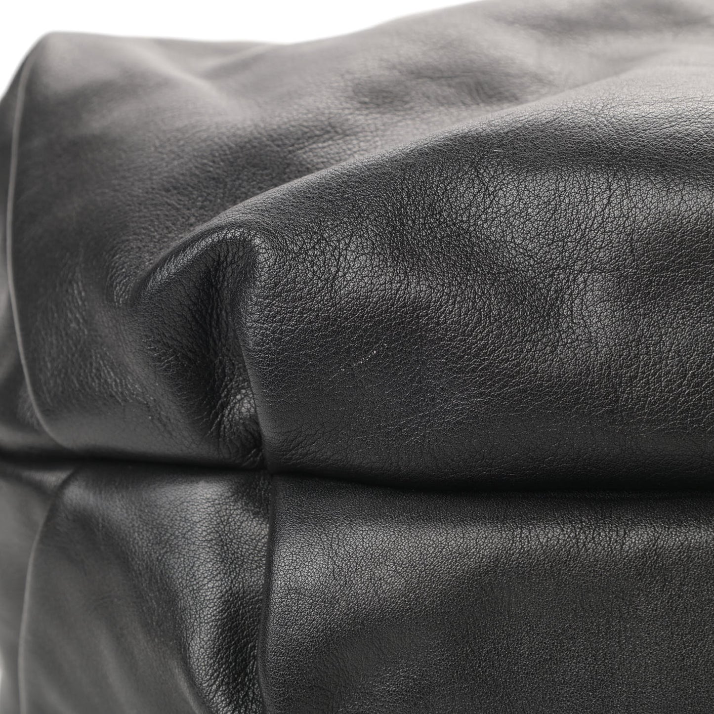 Soft Calfskin Pleated Hobo Black