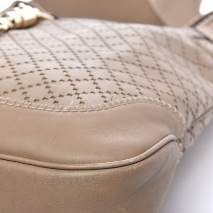 Gucci Calfskin Laser Cut Medium New Jackie Shoulder Bag Porridge 10 of 13