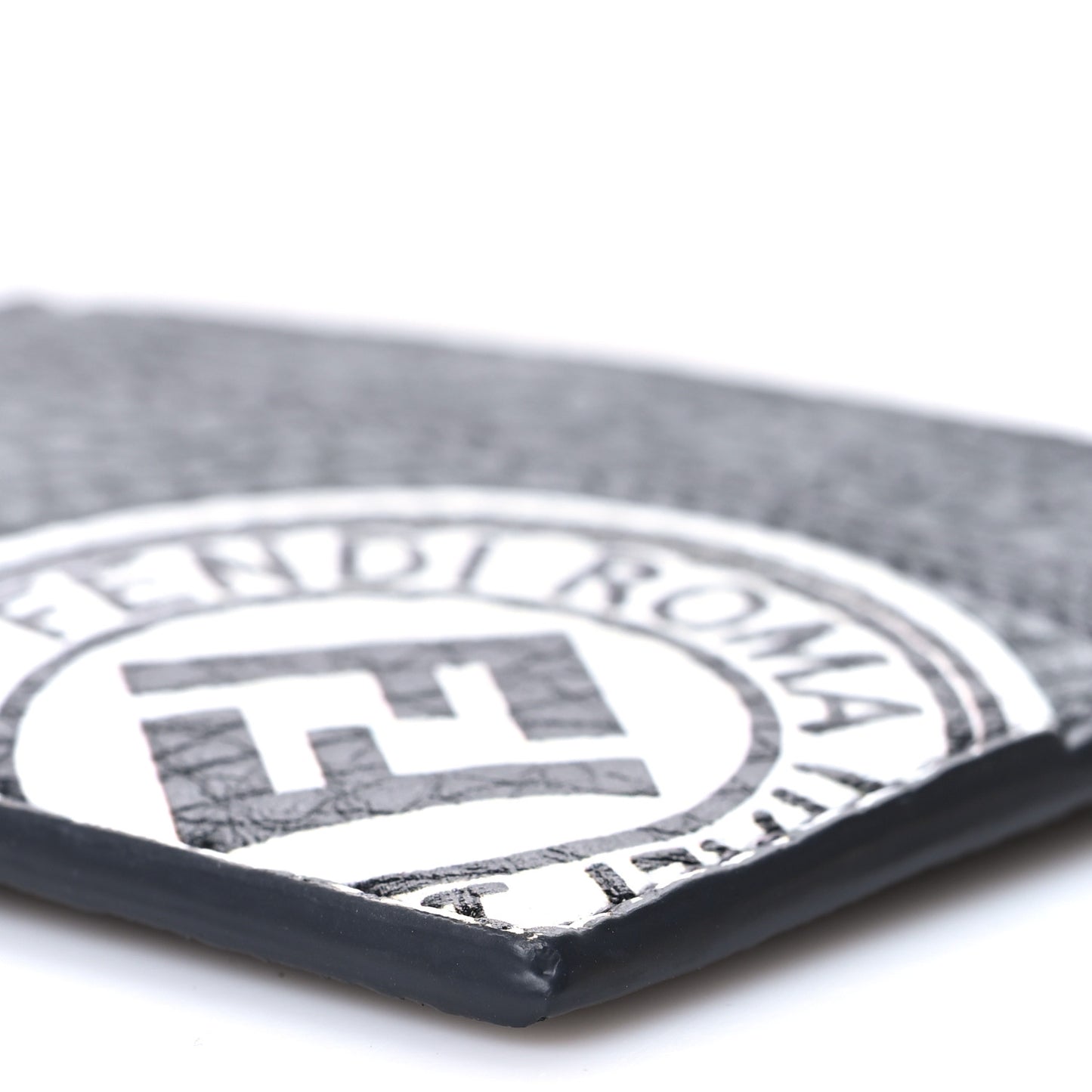 Cuoio Romano Stamp Patch Card Holder Asfalto