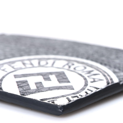 Fendi Cuoio Romano Stamp Patch Card Holder Asfalto 11 of 11