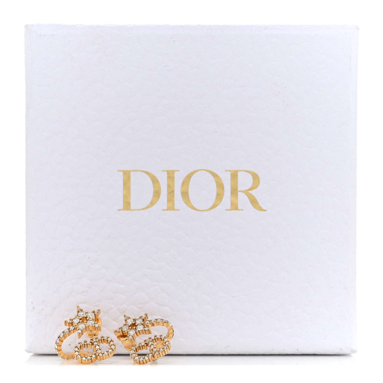 Christian Dior Crystal Clair D Lune Wrap Around Earrings Gold 5 of 5