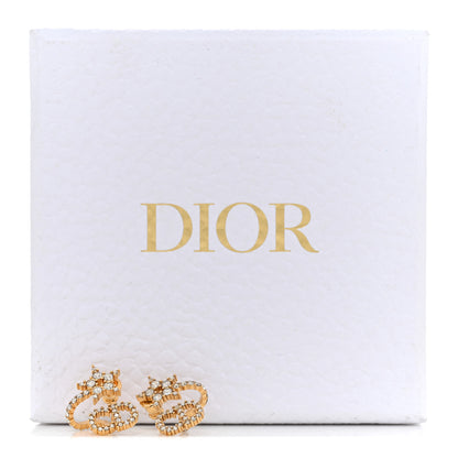 Christian Dior Crystal Clair D Lune Wrap Around Earrings Gold 5 of 5