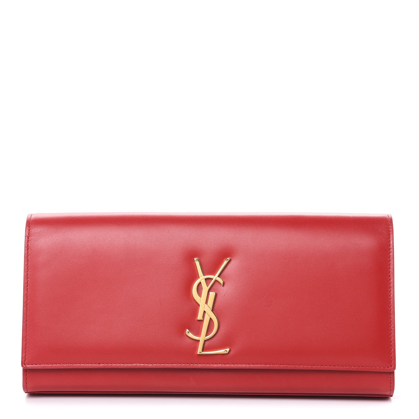 Smooth Calfskin Cassandre Clutch Rouge Orient