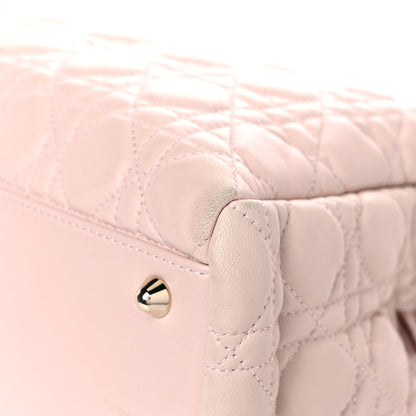 Christian Dior Lambskin Cannage Large Dior Soft Shopping Tote Beige Light Pink 9 of 25