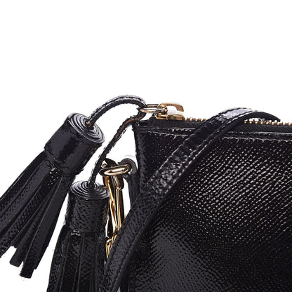 Burberry Patent London Peyton Crossbody Clutch Bag Black 12 of 14