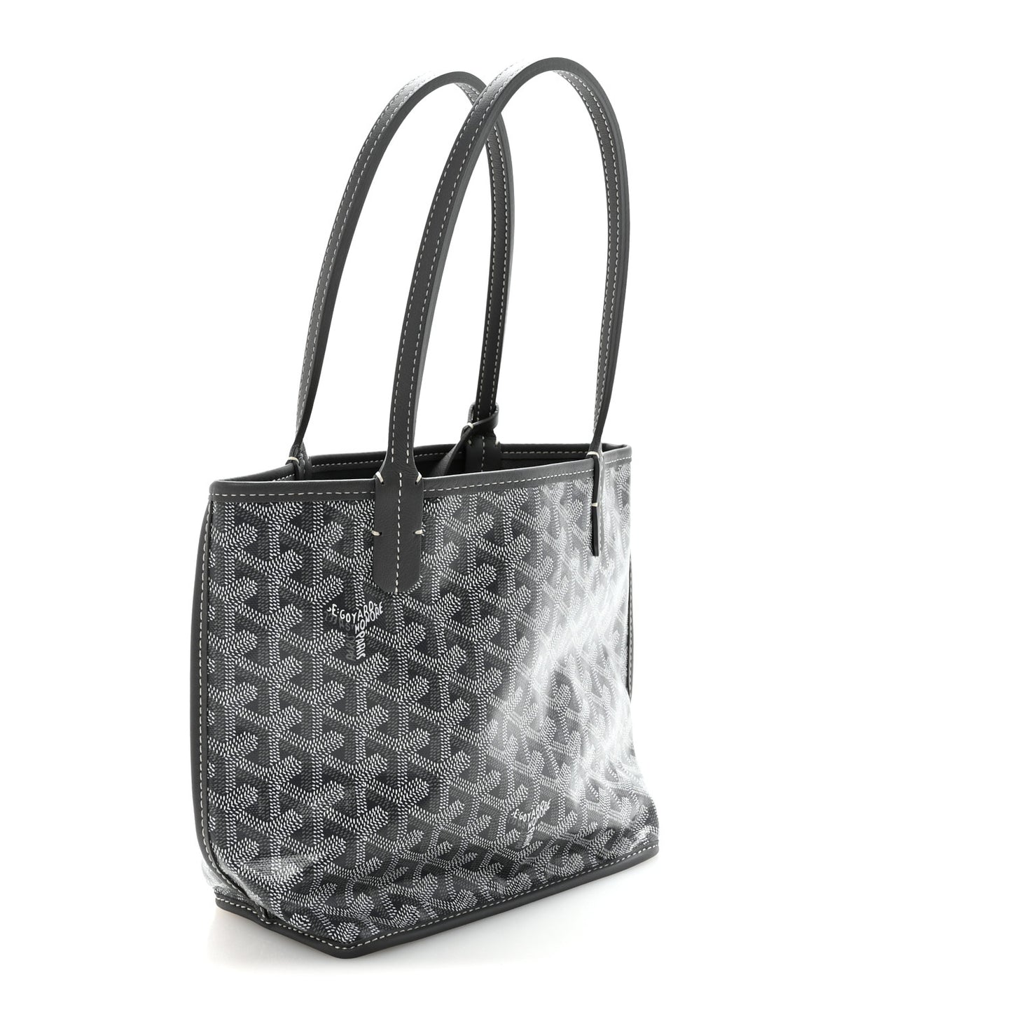 Goyardine Reversible Mini Anjou Grey