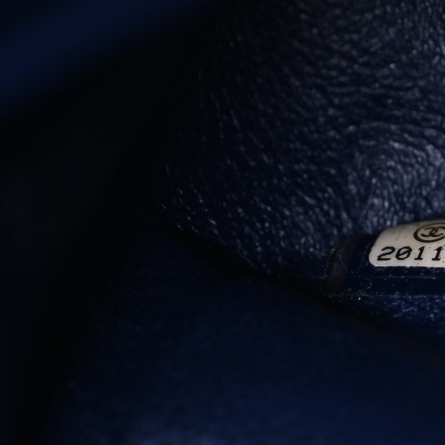 Velvet Quilted Medium Double Flap Navy Blue