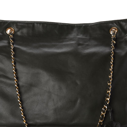 Chanel Lambskin Quilted Shopping Tote Green 8 of 10