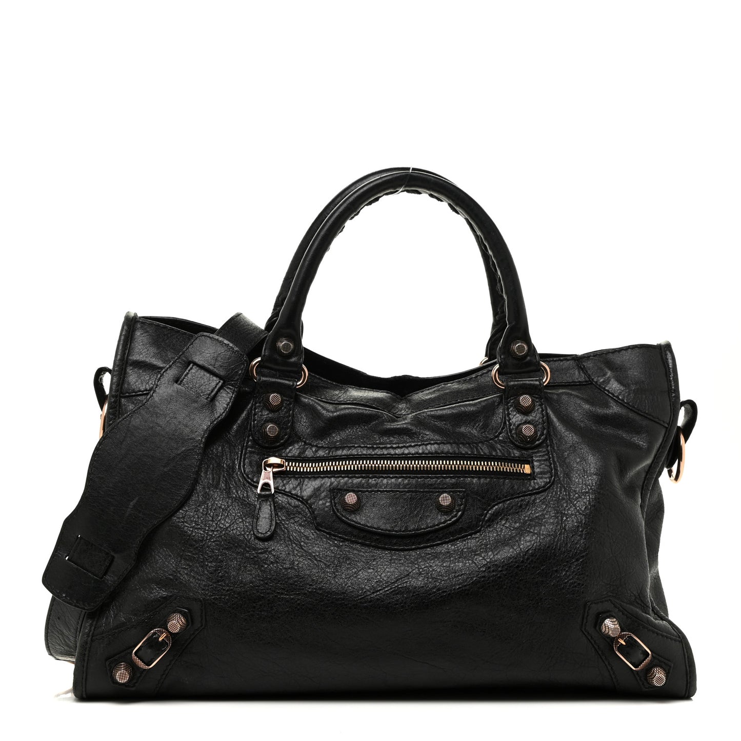 Agneau Giant 12 Rose Gold Hardware City Black
