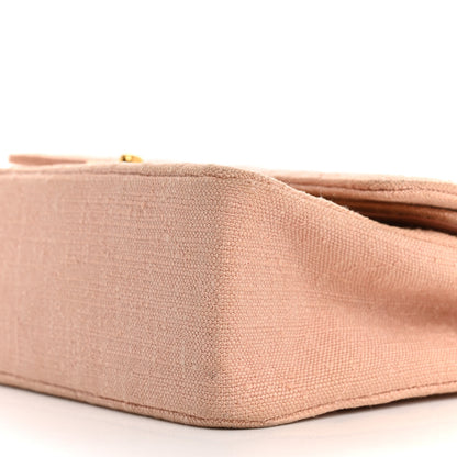 Chanel Canvas Quilted Small Double Flap Light Pink 10 of 16