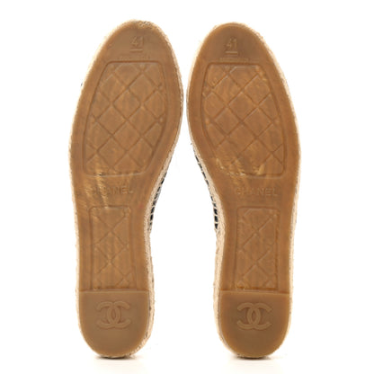 Chanel Iridescent Goatskin Patent CC Espadrille Mules 39 Black 5 of 7
