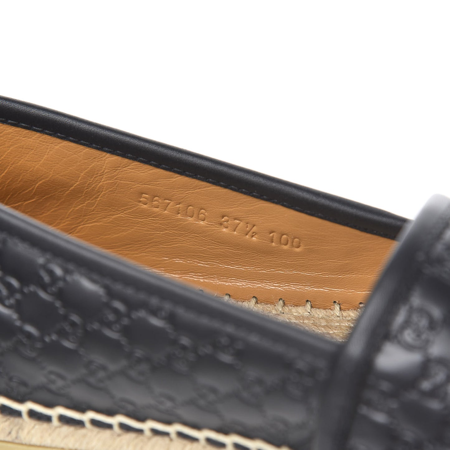 Microguccissima Signature Espadrilles 37.5 Black