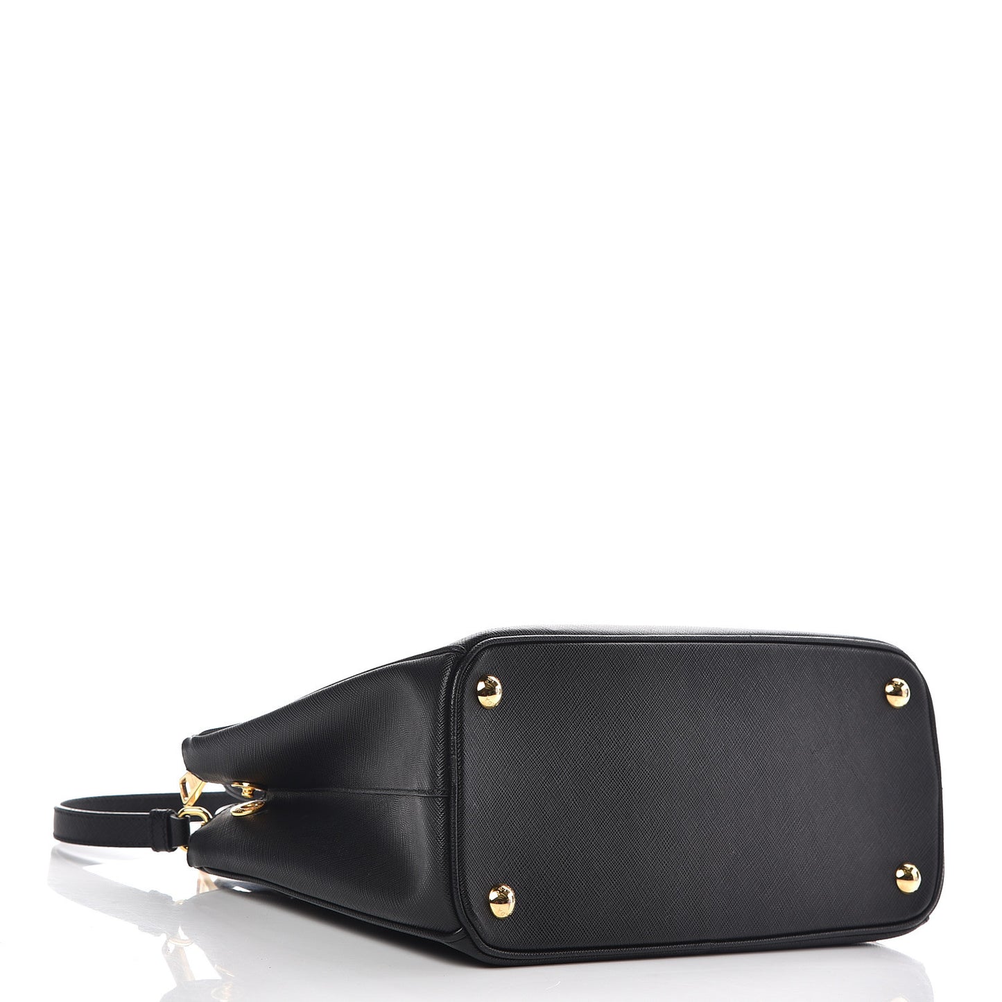 Saffiano Small Galleria Double Zip Tote Black