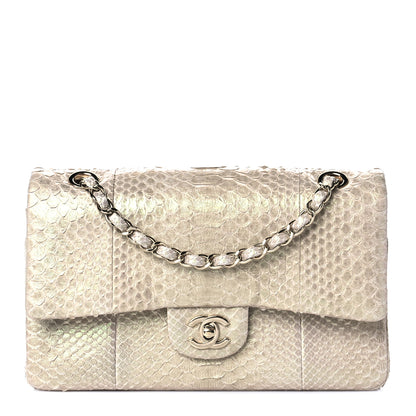 Chanel Metallic Python Medium Double Flap Light Beige 1 of 11