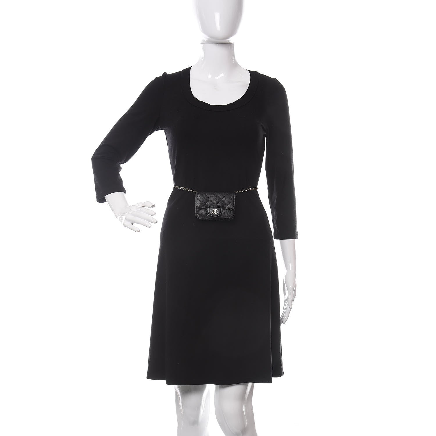 Chanel Caviar Quilted Mini Chain Belt Bag Black 2 of 11