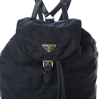 Prada Tessuto Nylon Vela Quilted Chain Backpack Navy 7 of 13