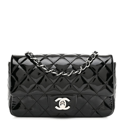 Chanel Patent Calfskin Quilted Mini Rectangular Flap Black 1 of 10
