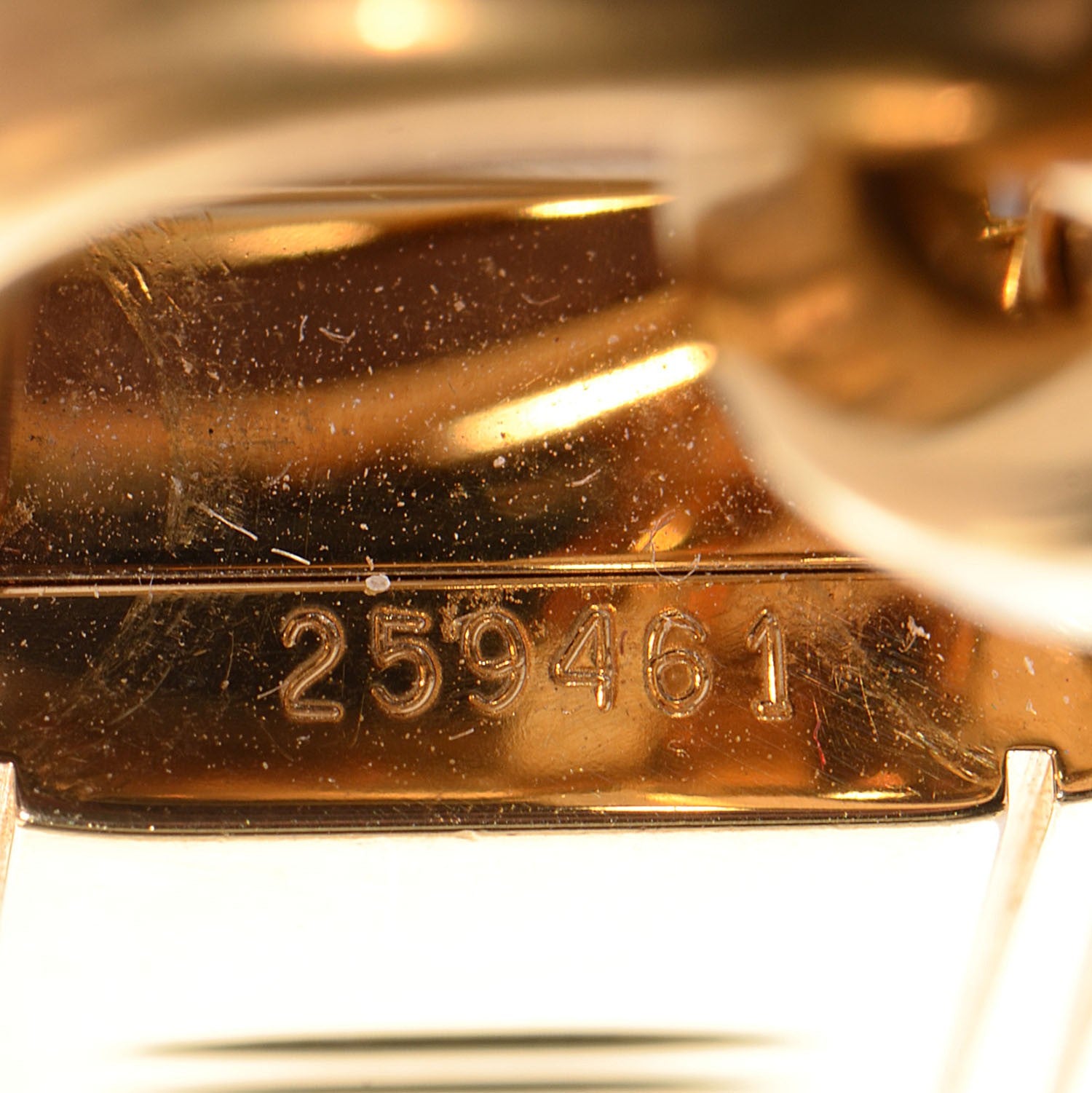 Hermes Stainless Steel Courchevel 20mm Kelly Cadena Quartz Watch Gold 6 of 7