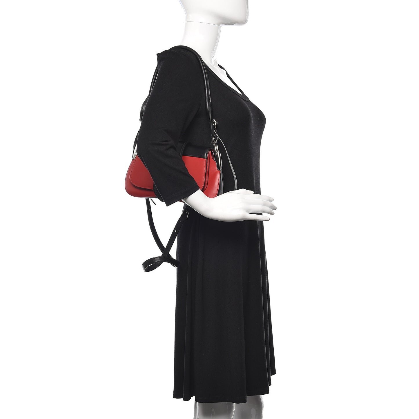 City Calfskin Sidonie Shoulder Bag Rosso Black
