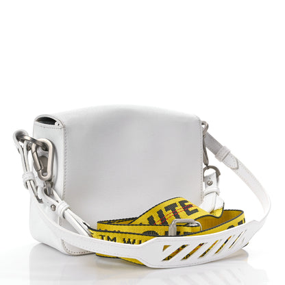 Off-White Saffiano Striped Mini Diag Binder Clip Bag White Black 2 of 12