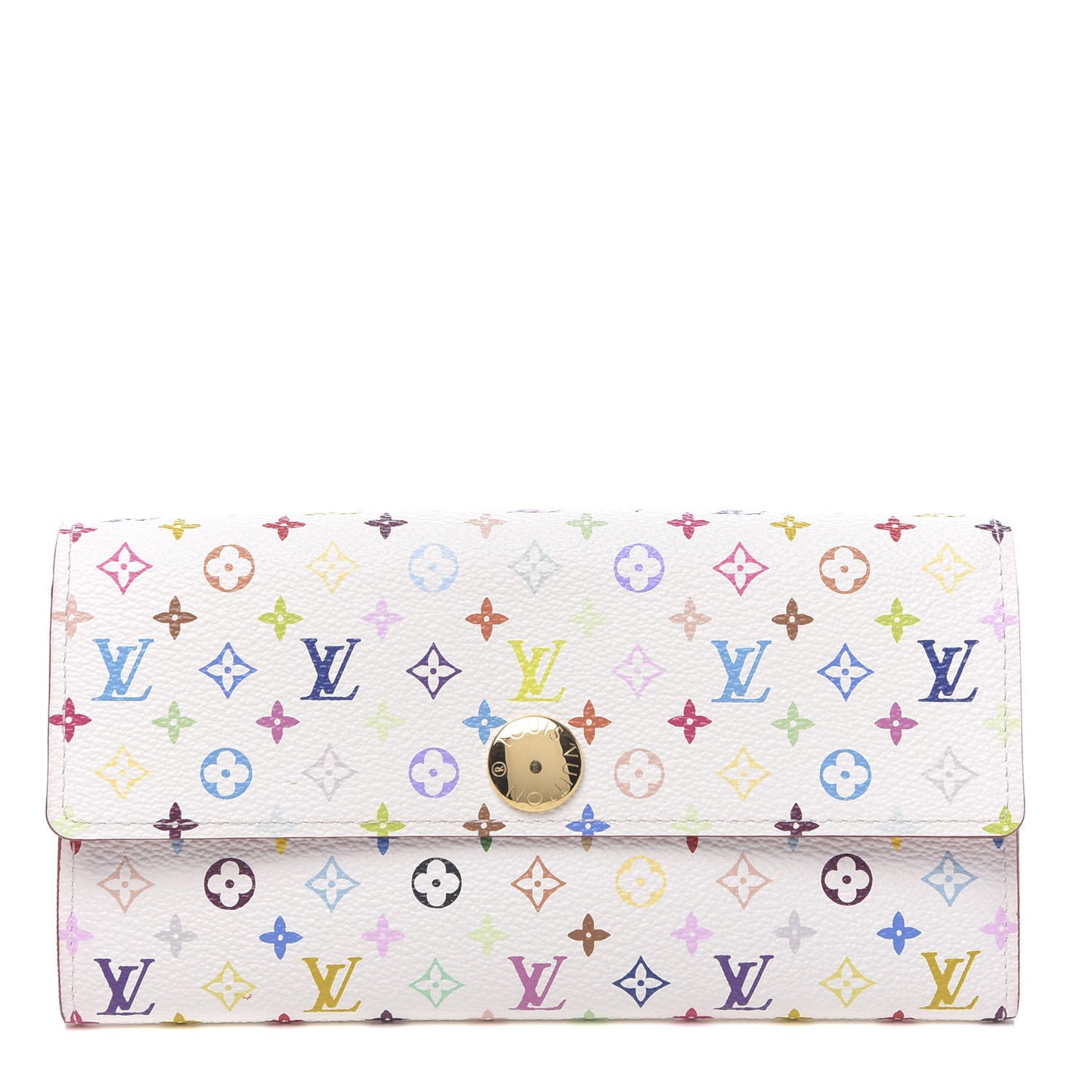 Monogram Multicolor Sarah Wallet White Orange