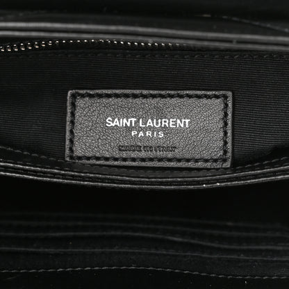 Saint Laurent Calfskin Y Quilted Monogram Toy Loulou Crossbody Bag Black 7 of 11