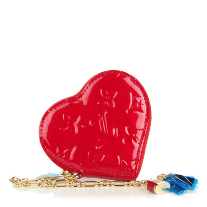 Louis Vuitton Vernis Coeur Heart Coin Purse Pomme D'Amour 1 of 8