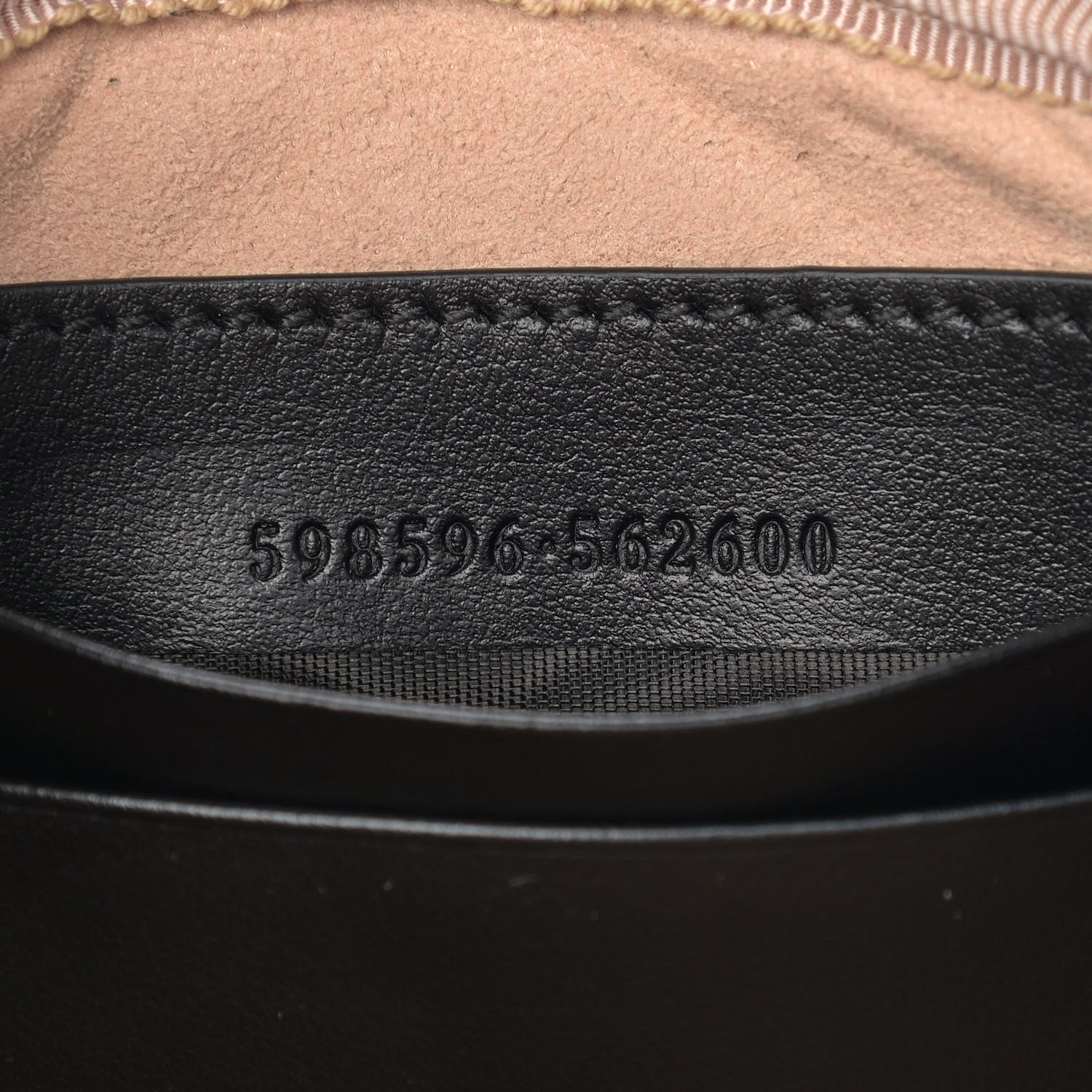 Gucci Calfskin Matelasse Mini GG Marmont Chain Crossbody Bag Black 7 of 9