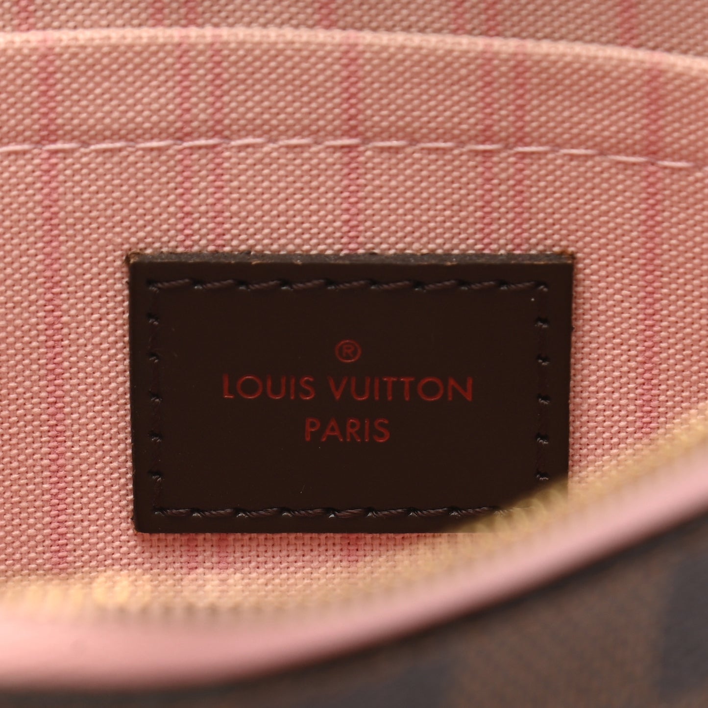 Damier Ebene Neverfull MM GM Pochette Rose Ballerine