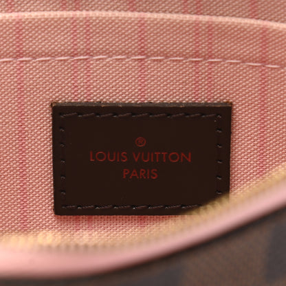 Louis Vuitton Damier Ebene Neverfull MM GM Pochette Rose Ballerine 6 of 10