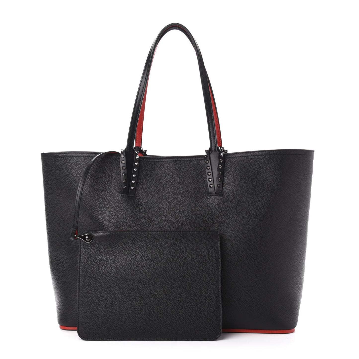 Calfskin Spikes East West Cabata Tote Black