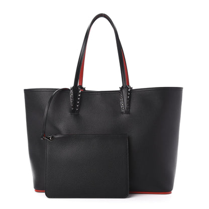 Christian Louboutin Calfskin Spikes East West Cabata Tote Black 1 of 13
