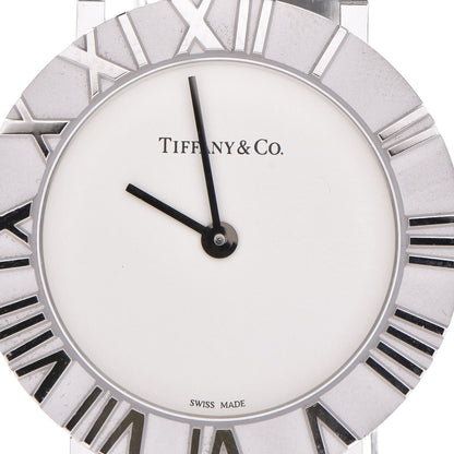 Tiffany Sterling Silver Calfskin 29mm Atlas Quartz Watch Black 8 of 13