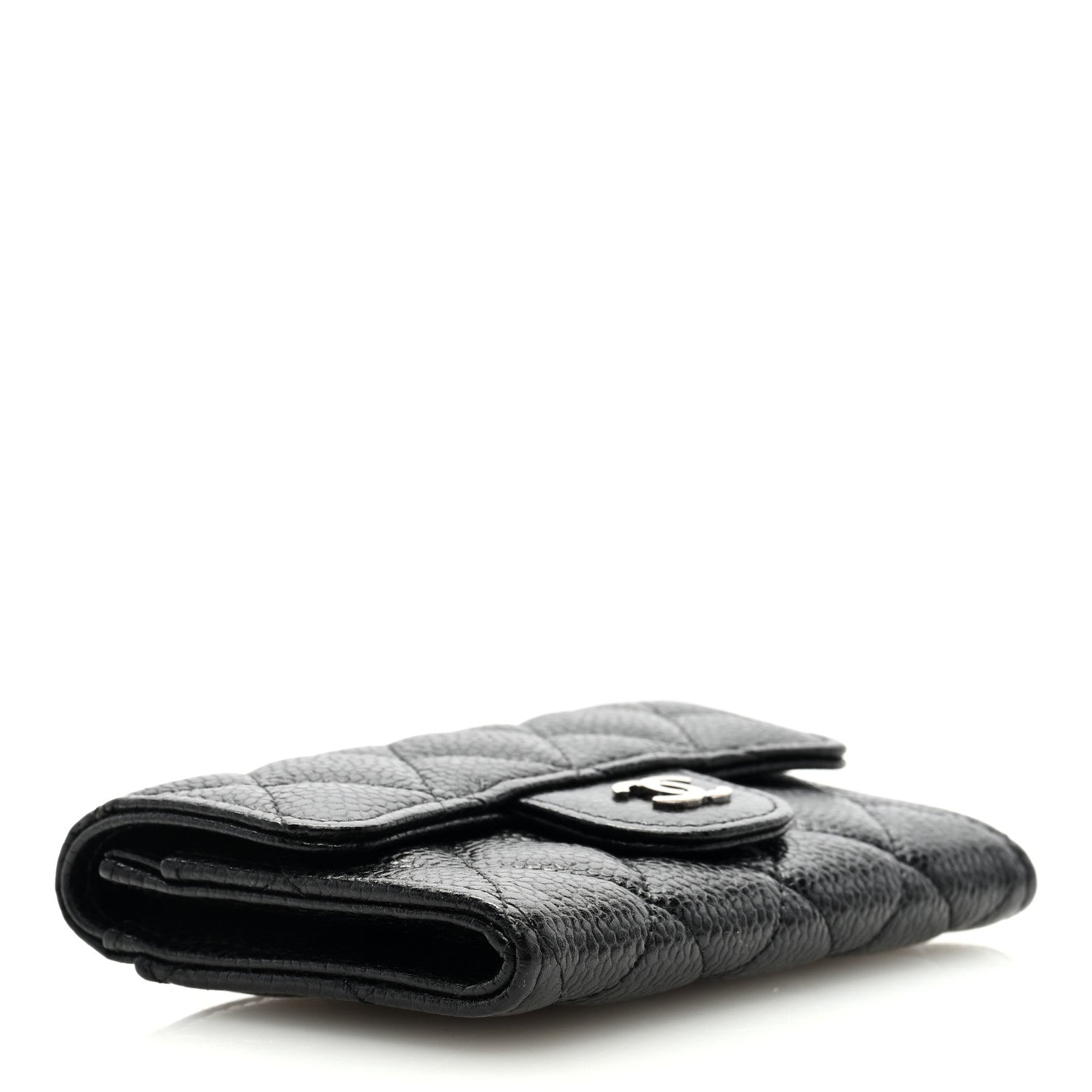 Chanel Caviar Quilted Flap Card Holder Wallet Black 4 of 7