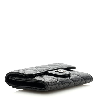 Chanel Caviar Quilted Flap Card Holder Wallet Black 4 of 7