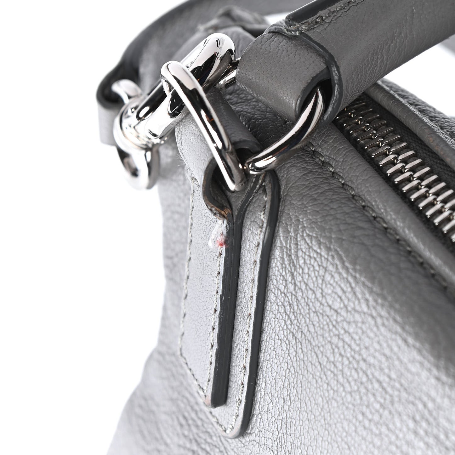 Sugar Goatskin Small Pandora Pearl Grey