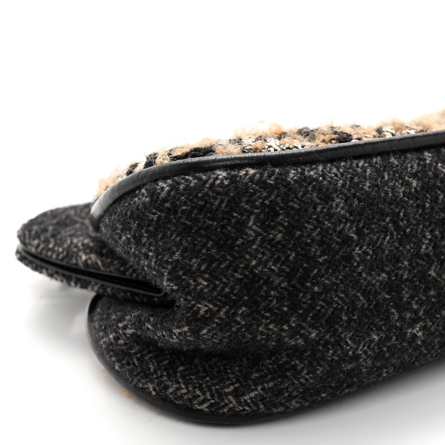Chanel Wool Tweed Frame Bag Grey Multicolor 9 of 10