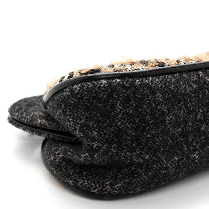 Chanel Wool Tweed Frame Bag Grey Multicolor 9 of 10