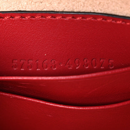 Gucci Calfskin Matelasse Mini GG Marmont 2.0 Bucket Bag Hibiscus Red 7 of 10