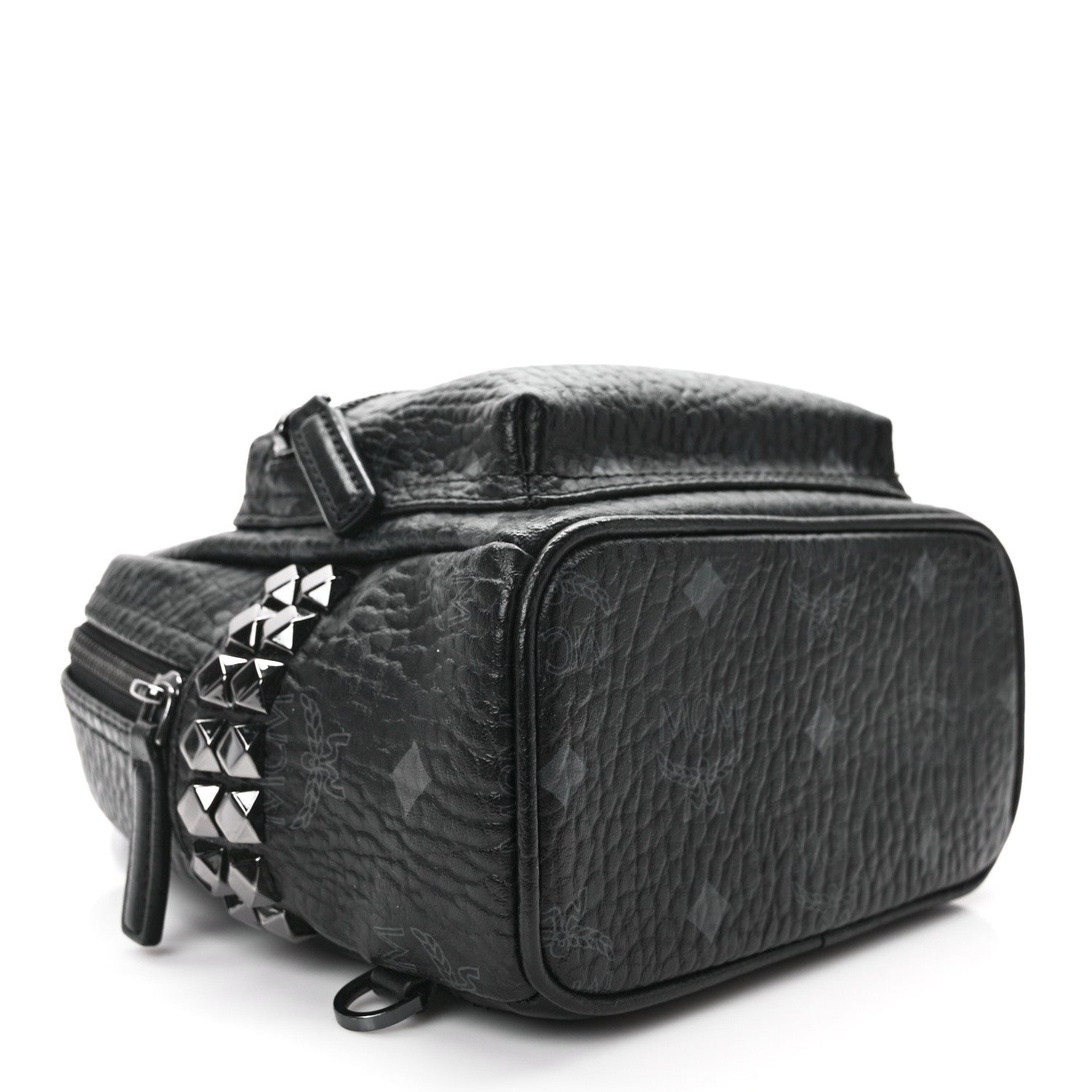 MCM Visetos Side Stud X-Mini Stark Bebe Boo Backpack Black 4 of 13